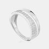 Demi-bague fendue en diamant