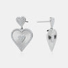 Boucles d'oreilles en forme de cœur cannelé