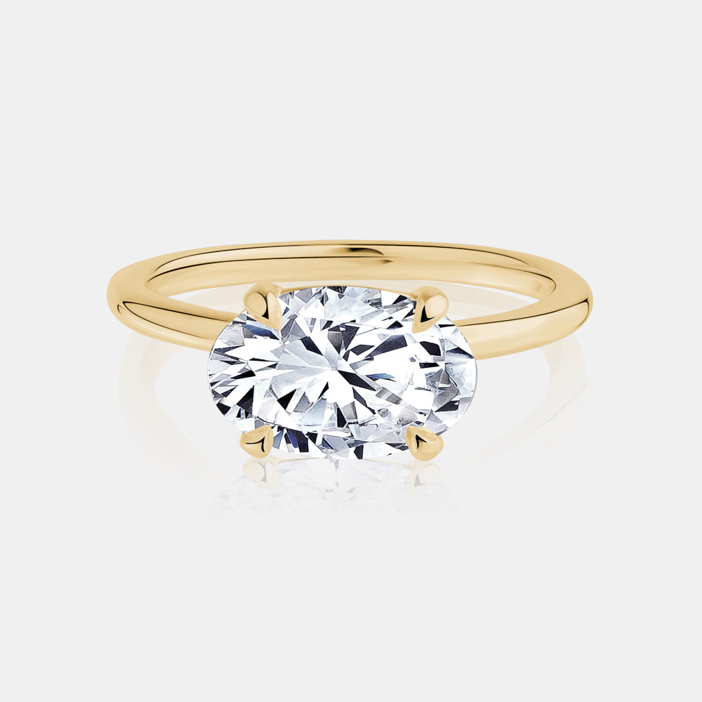 2.20ct East to West Oval Lab Diamond Ring