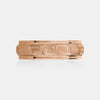 Alliance 14K avec symbole grec arrondi et grains multiples