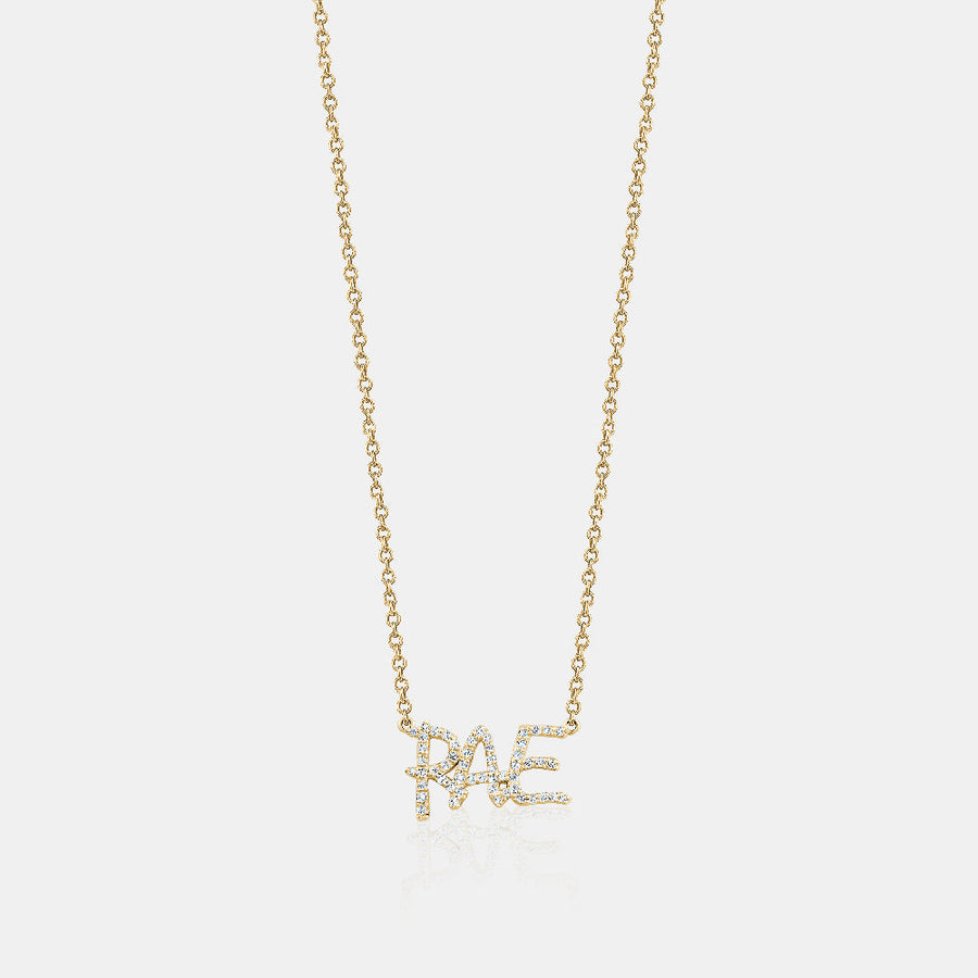 Collier avec Nom Pavé 