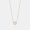 Collier étoile de David à diamants baguettes
