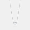 Collier étoile de David à diamants baguettes