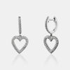 Porte-bonheur à cœur ouvert avec diamant en pampille