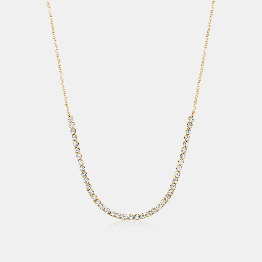 Partial Cupcake Diamond Tennis Necklace