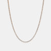 Three Prong Natural Diamond Tennis Necklace