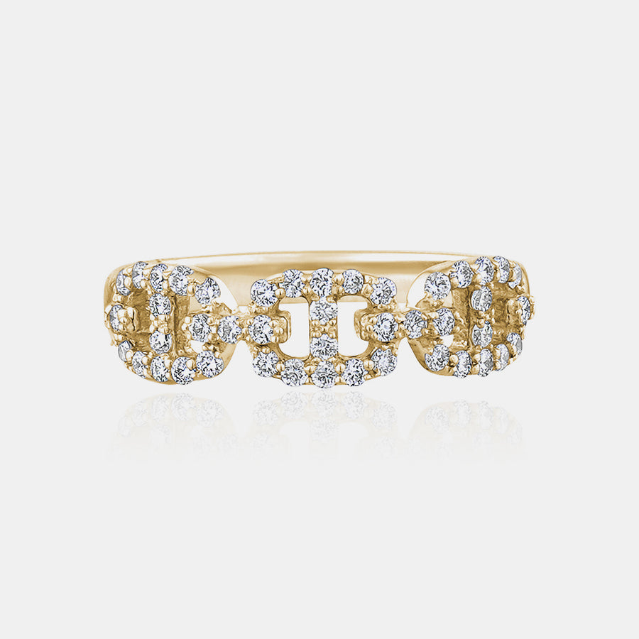 Bague à chaîne en diamant