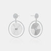 Boucles d'oreilles disque de diamant cannelé
