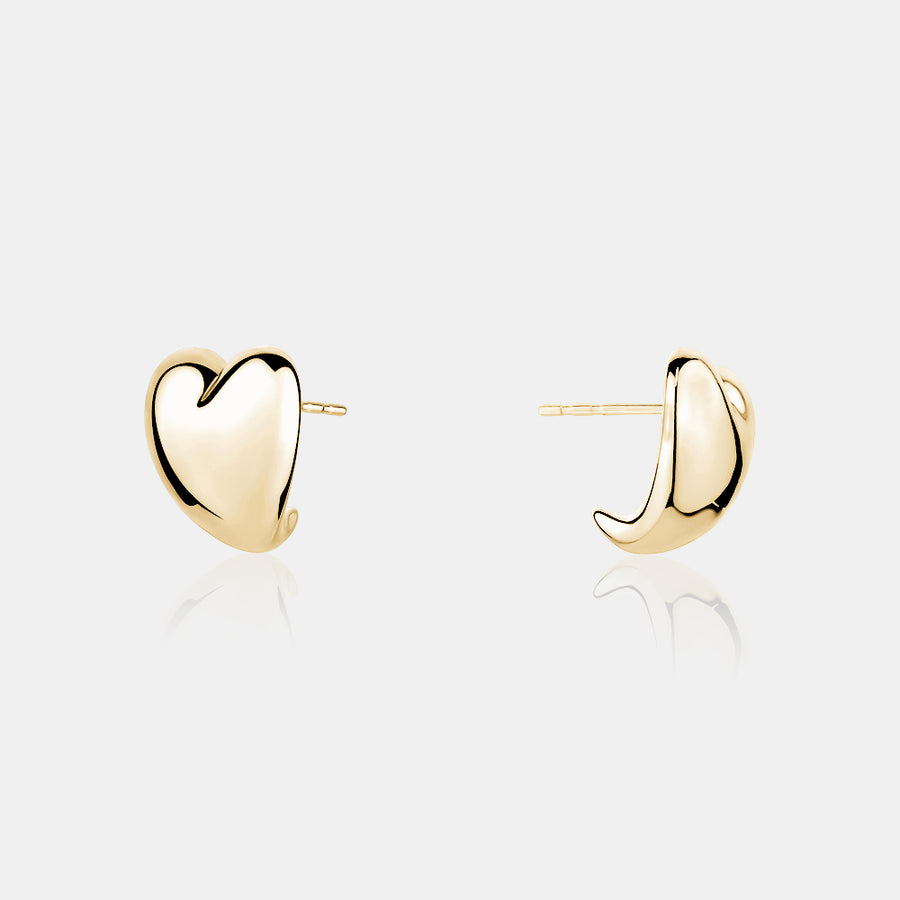 Boucles d'oreilles en forme de cœur bouffant