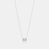 Lab Grown Diamond Bezel Emerald Necklace