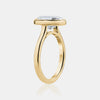 2.5ct Oval Cut Lab Bezel Engagement Ring