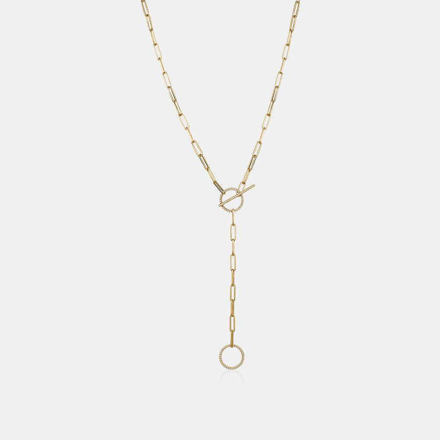 Collier à bascule en diamant