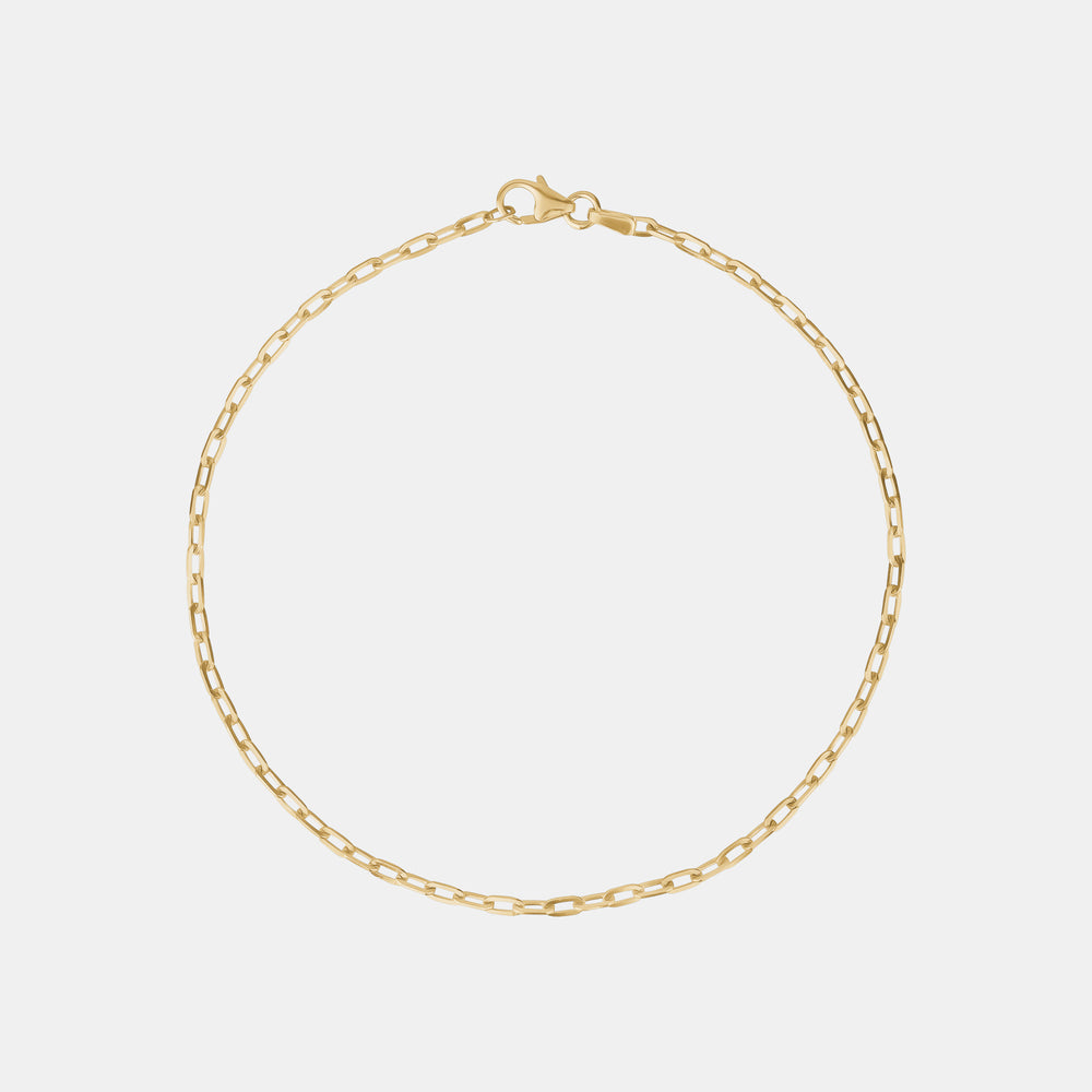 Mini Link Anklet - 10K Yellow Gold