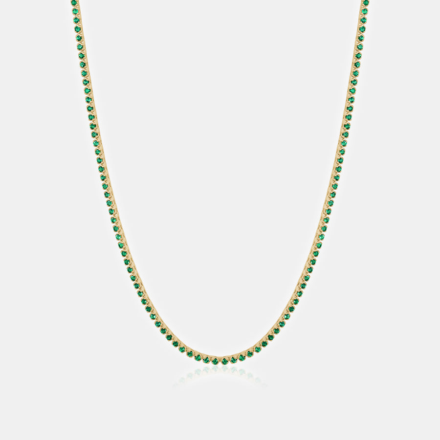 Collier de tennis en émeraude