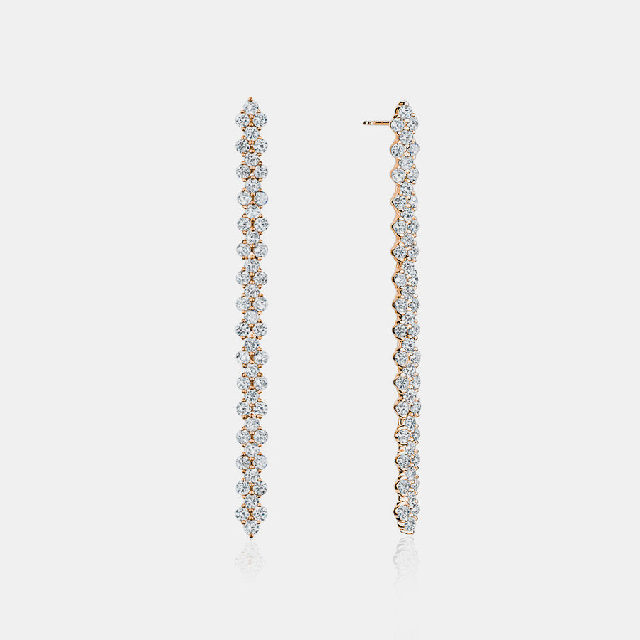 Boucles d'oreilles Trio de diamants
