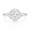 The Oval & Half Moon Trinity Engagement Ring