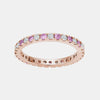 Bague saphir rose et diamant