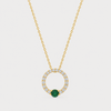Diamond Circle of Life Birthstone Necklace