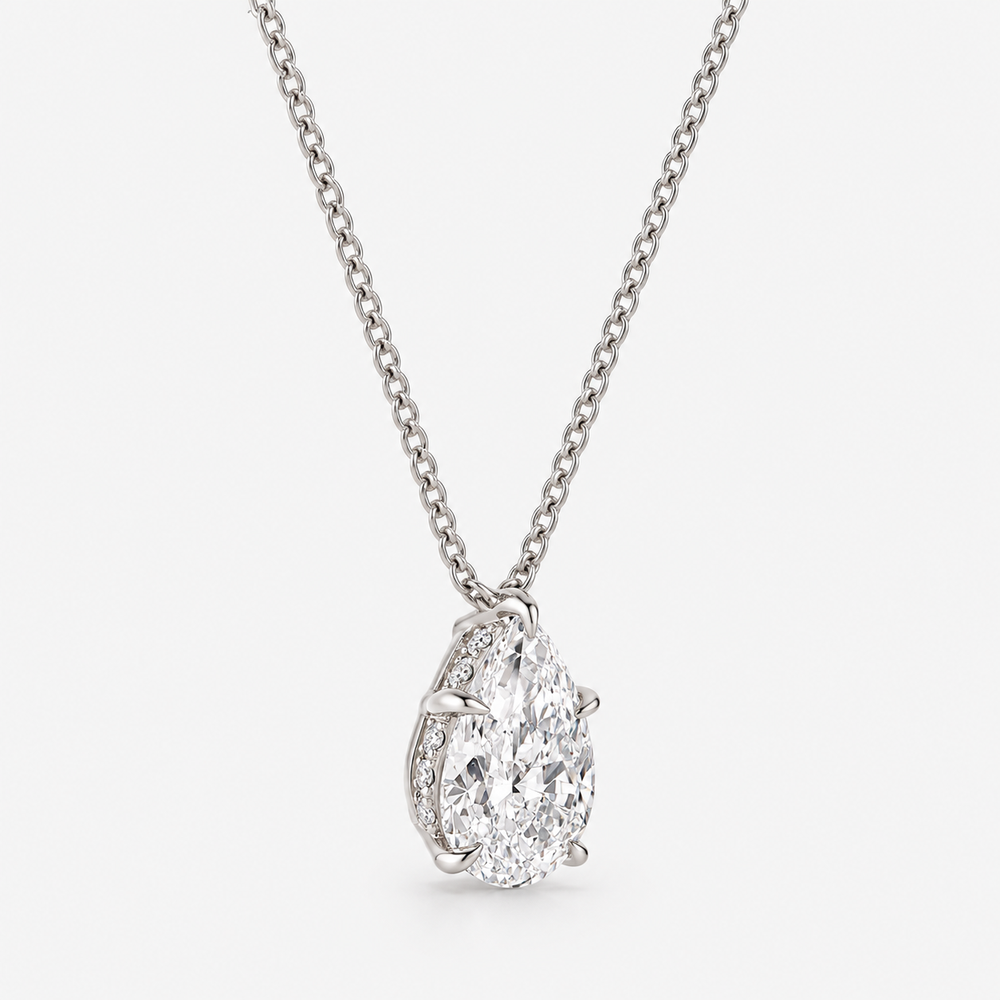The Lab grown Diamond Necklace - 14K White Gold