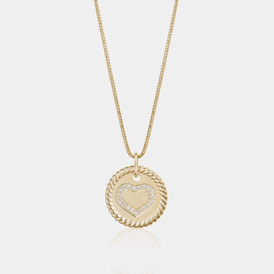  Médaillon Coeur en Diamant