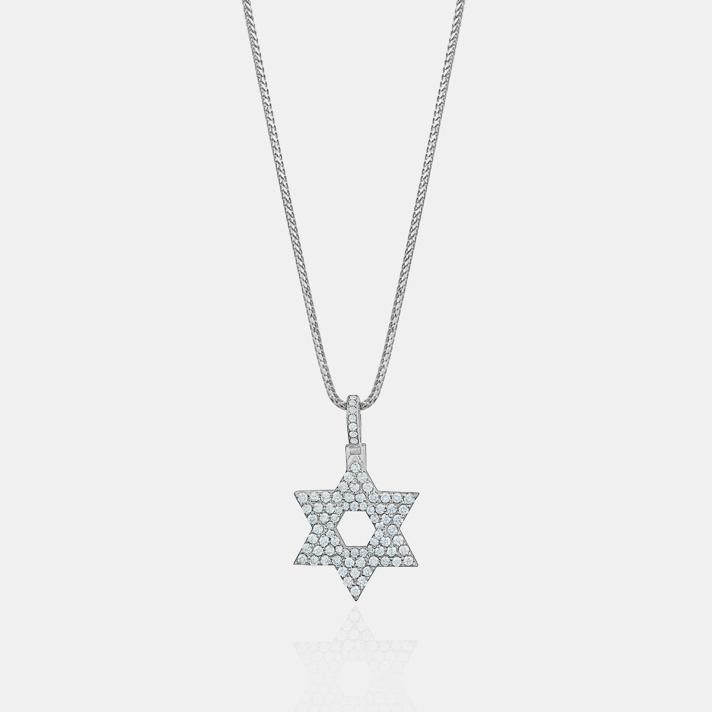 Diamond Star of David Pendant