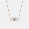 Collier Mauvais Oeil avec Cils en Diamants 