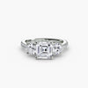 Three-Stone with Pavé Band