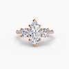 Three-Stone with Pavé Band