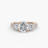 Three-Stone with Pavé Band