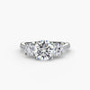 Three-Stone with Pavé Band