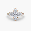 Three-Stone Ring with Pavé Band 4