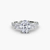 Three-Stone Ring with Pavé Band 4
