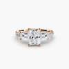 Three-Stone Ring with Pavé Band 4