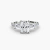 Three-Stone Ring with Pavé Band 4