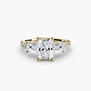 Three-Stone Ring with Pavé Band 4