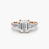 Five Stone Ring with Pavé Band