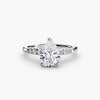 Solitaire with Shoulder Accents