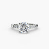 Solitaire with Shoulder Accents