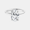 BAGUE DE FIANÇAILLES OVALE AVEC HALO CACHÉ
