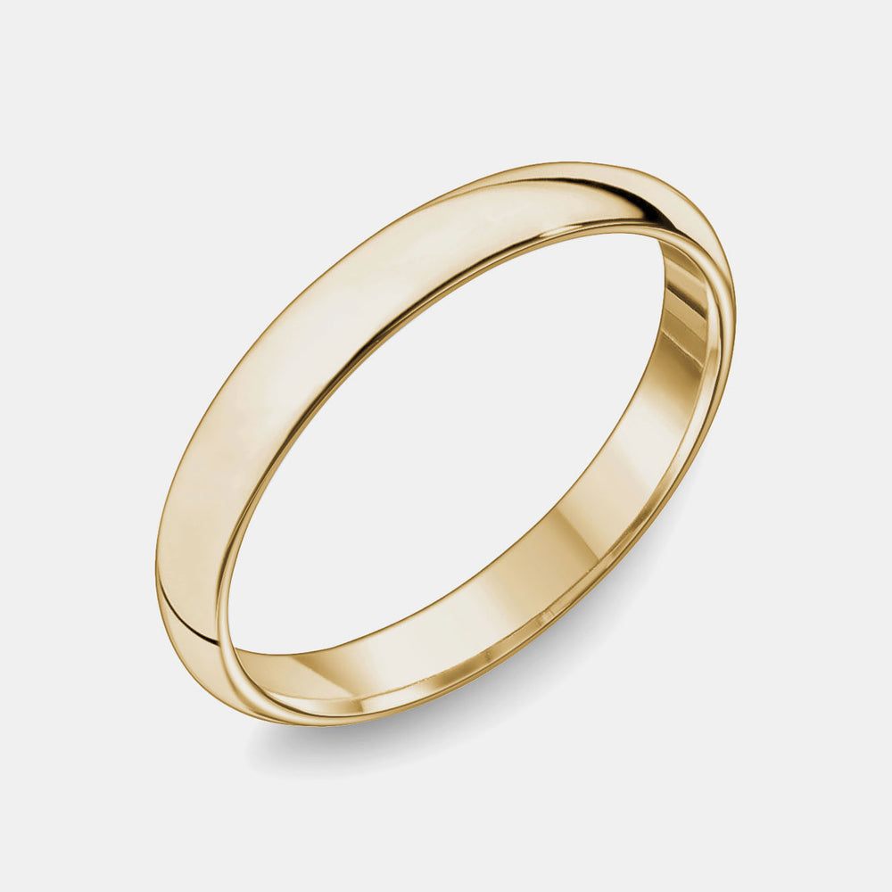 10K Classic Rounded Wedding Band - 10K Yellow Gold