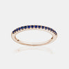Bague Saphir Bleu Pavé Empilable