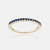 Bague Saphir Bleu Pavé Empilable