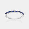 Bague Saphir Bleu Pavé Empilable