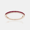 Bague Rubis Pavé Empilable