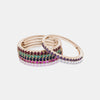 Bague Rubis Pavé Empilable