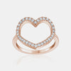 Bague de Cœur Géant en Diamant