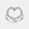 Bague de Cœur Géant en Diamant