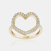 Bague de Cœur Géant en Diamant