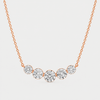 Five Stone Round Brilliant Diamond Necklace