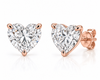 Lab Grown Heart-Shaped Diamond Stud Earrings